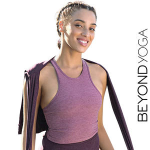 Beyond Yoga Space Dyed Studio Cropped Criss-Cross Twisted Back StrapsTank NWT XL